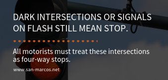 Intersections affected by power outages