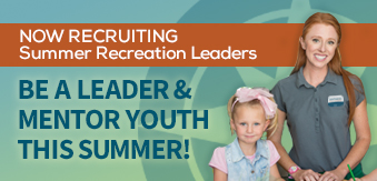 Now hiring: summer recreation leader icon