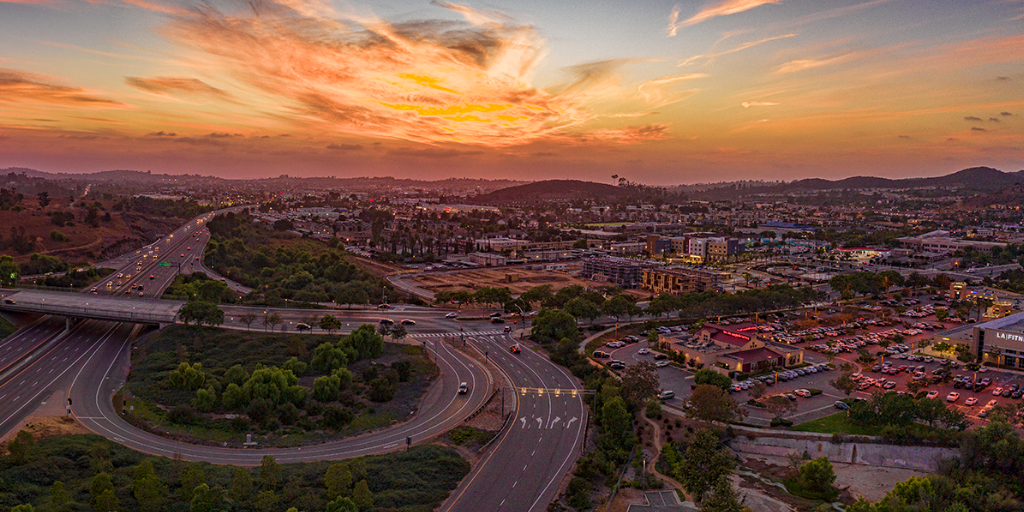 San Marcos at sunset with views of SR 78