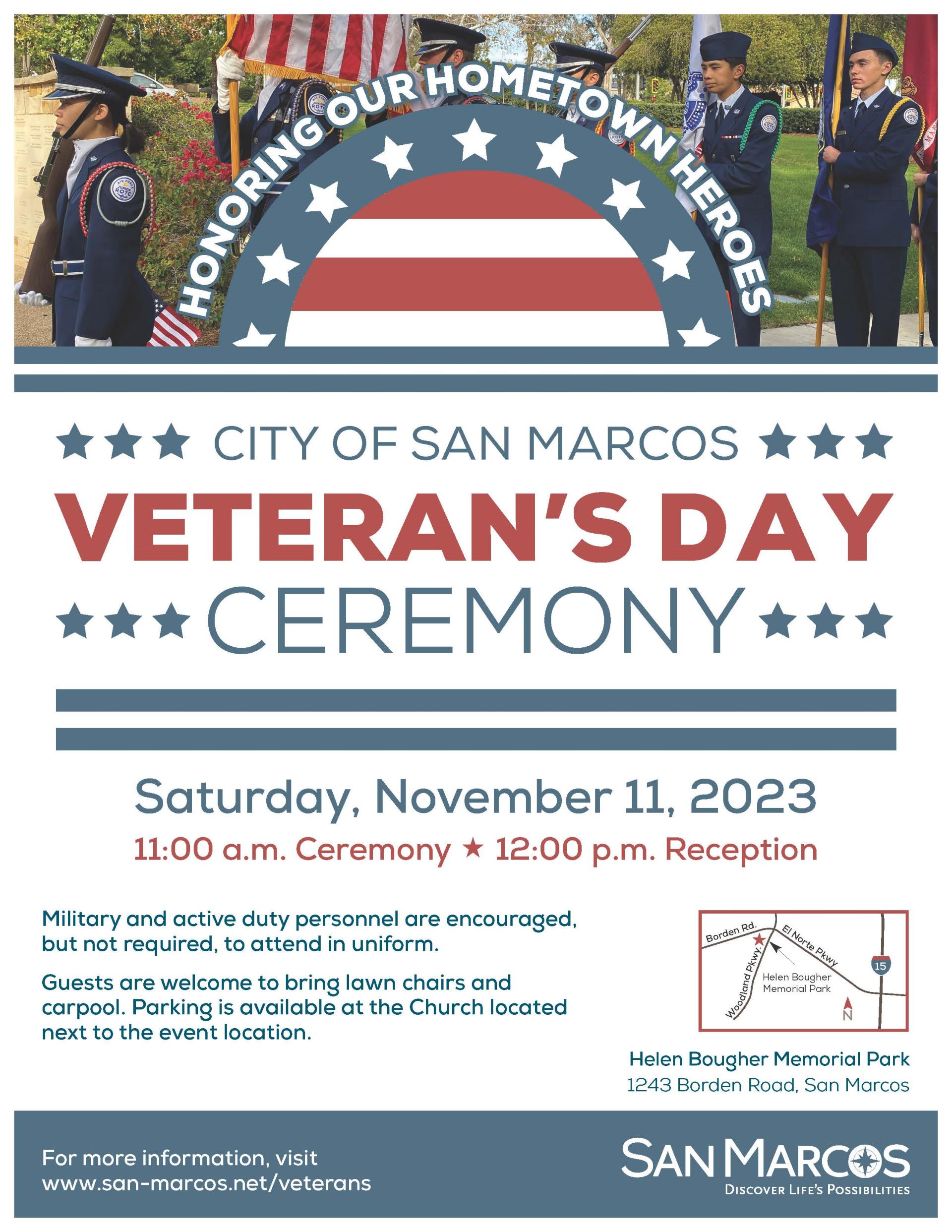 Veteran Day Event 2023 Flyer
