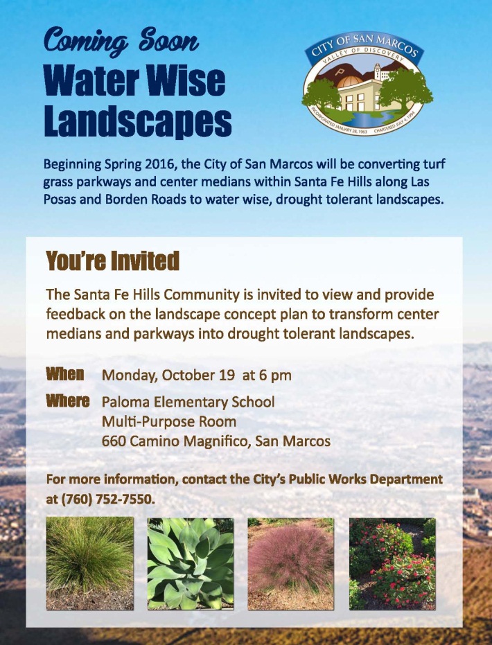 SFH Landscape Restoration Community Meeting Flyer 10.19.2015