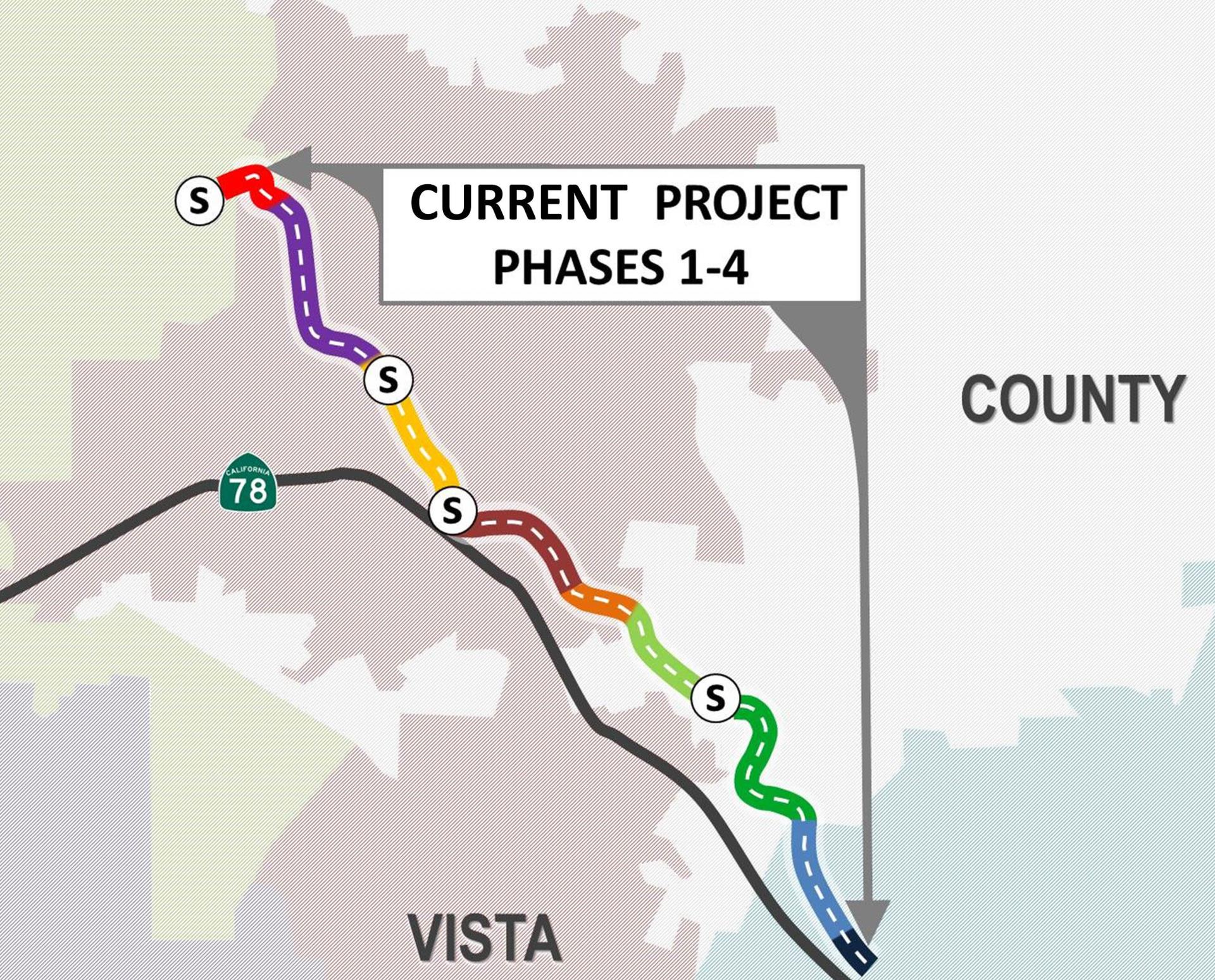 San Marcos to Vista Segment map