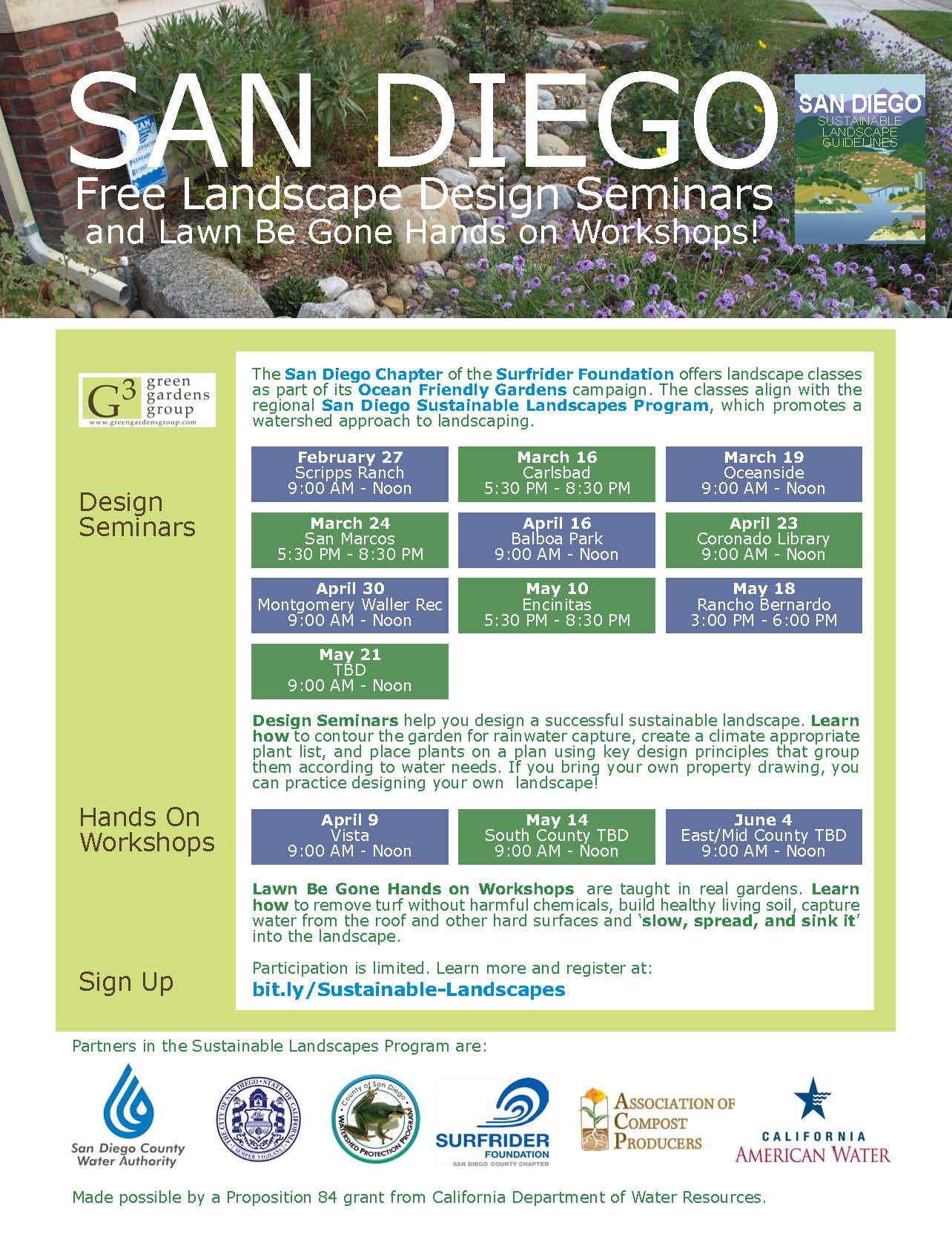 March 24 Landscape Design Class Flyer