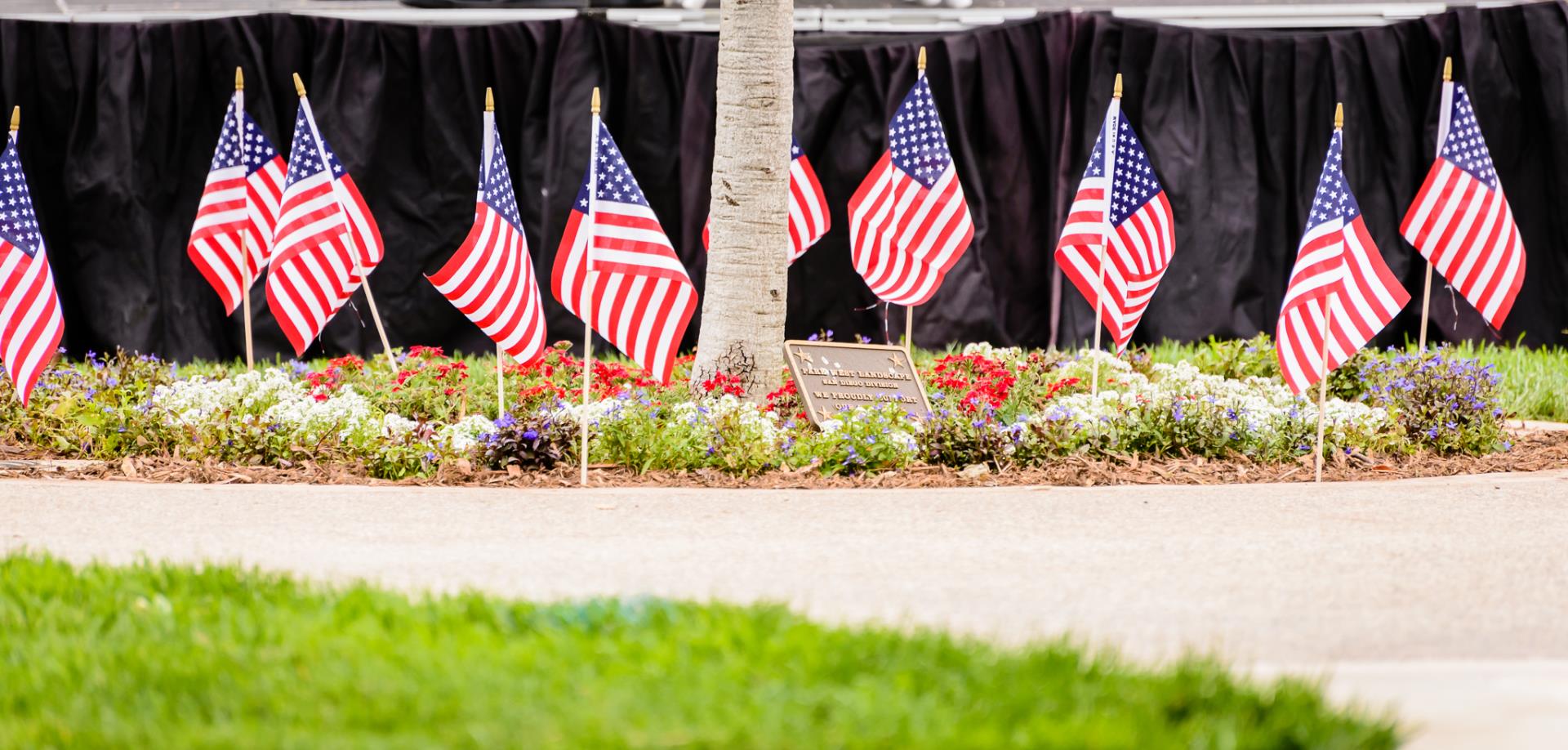 Memorial U.S. Flags