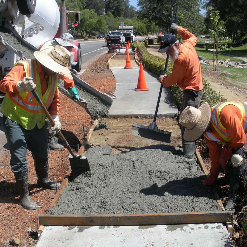 Las Posas sidewalk repairs