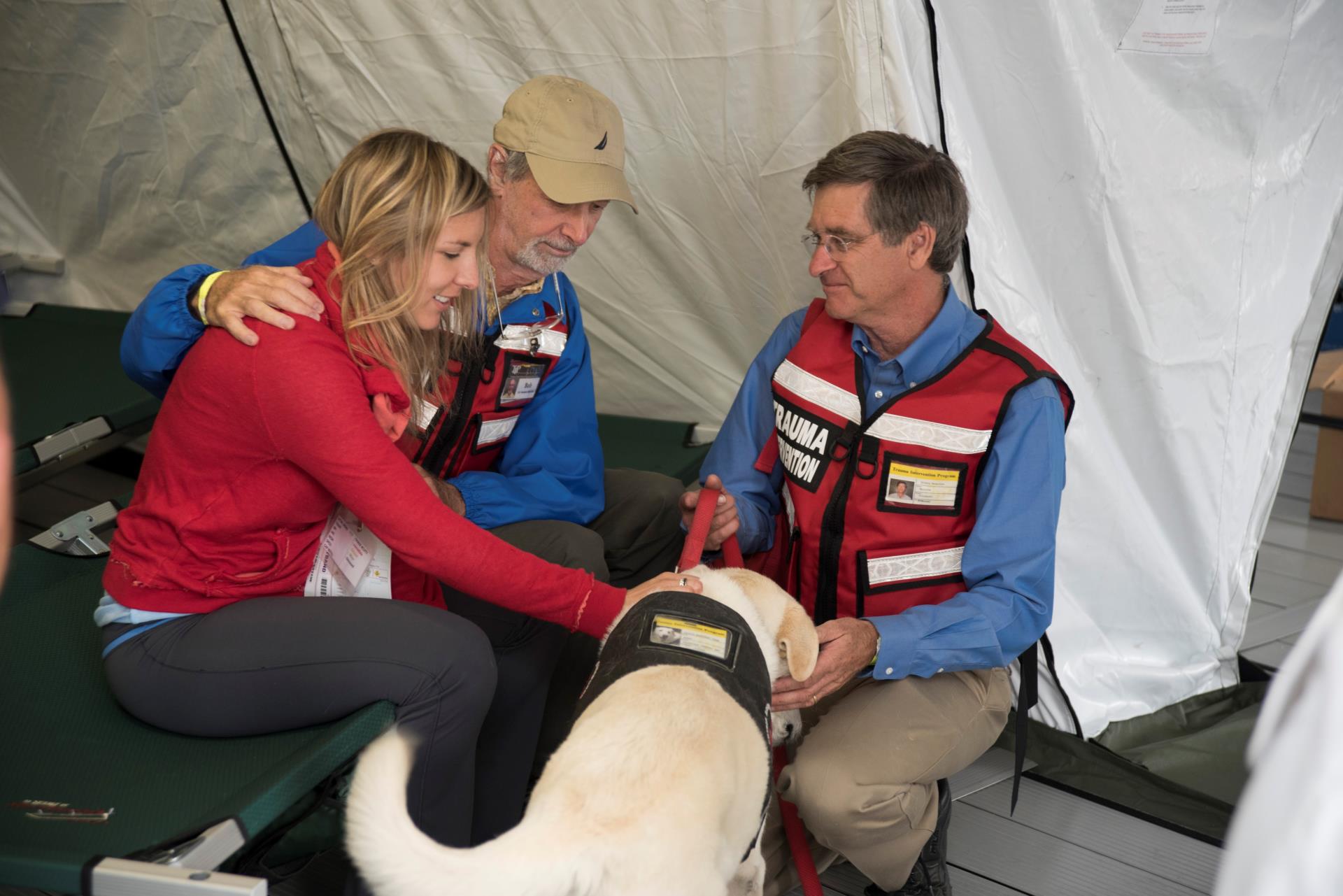 Trauma Intervention Program volunteers provide emotional support to victims