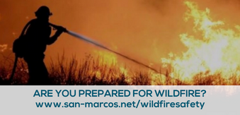 Are you prepared for wildfire graphic with website link
